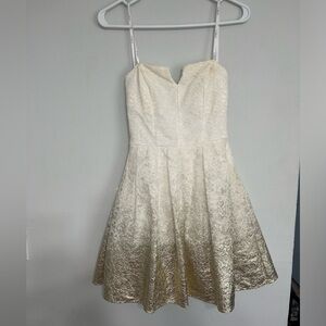 White and Gold women dress